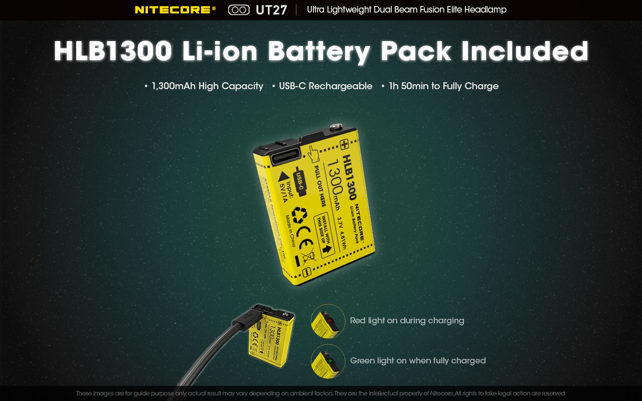 Nitecore UT27 pannlampa 520 lumen mångsidiga belysningslägen robust design för nattäventyr och stjärnskådning