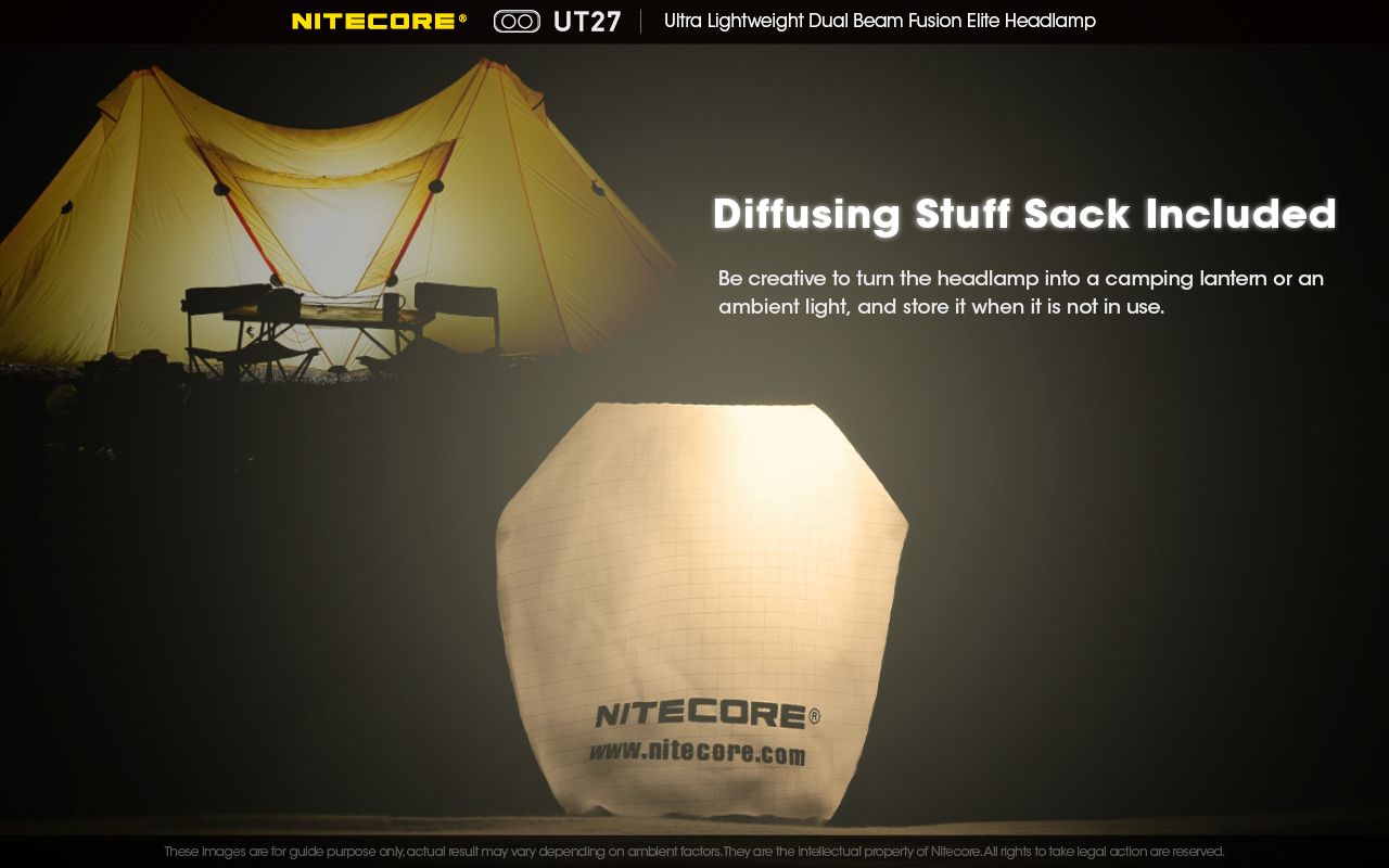 Nitecore UT27 pannlampa 520 lumen mångsidiga belysningslägen robust design för nattäventyr och stjärnskådning