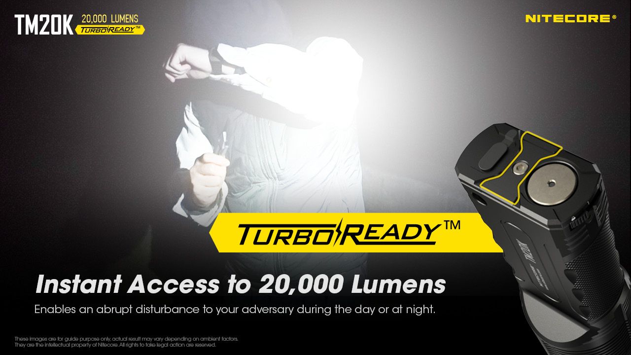 Nitecore TM20K LED-ficklampa 20000 lumen USB-C laddningsbar hållbar äventyrsutrustning för sök- och räddning