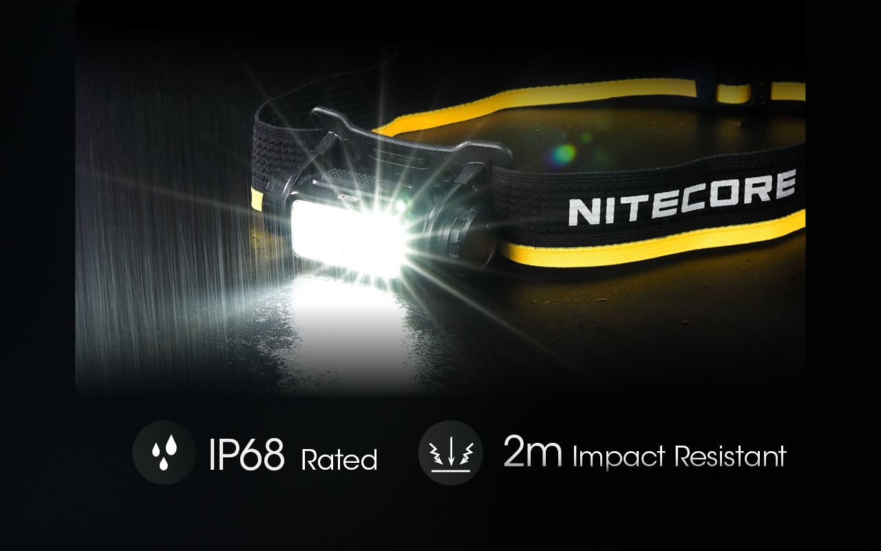 NITECORE NU43 Laddningsbar pannlampa 1400 lumen Rött och vitt ljus Lång batteritid Utrustning för friluftsliv och camping