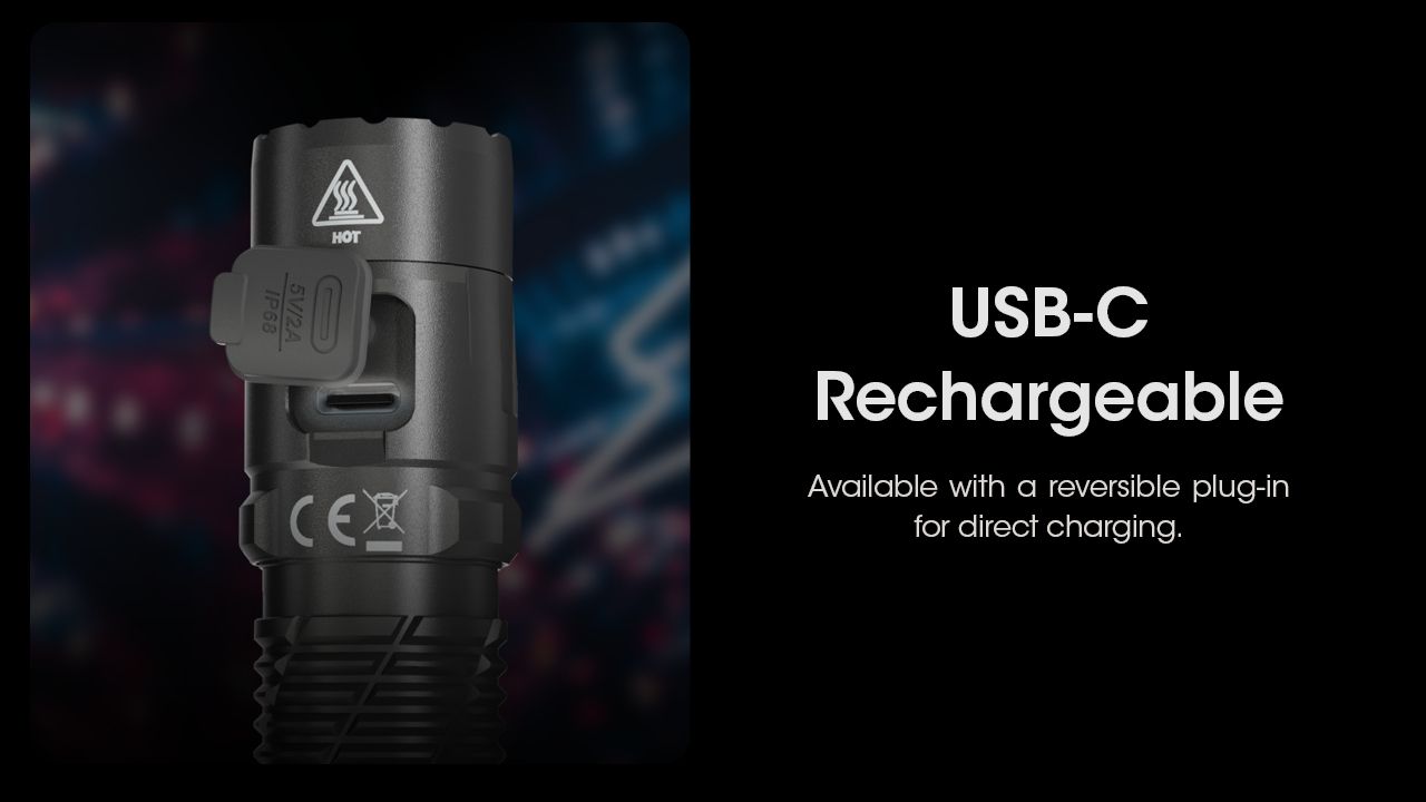 Nitecore MH12 Pro USB-C Laddningsbar Ficklampa 3300 Lumen Högintensiv Stråle för Nattvandringar och Äventyr