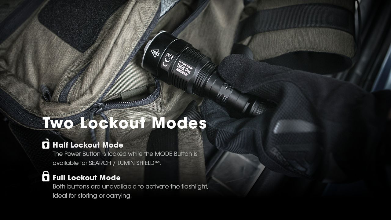 Nitecore TM9K PRO 9900 Lumen Hållbar uppladdningsbar ficklampa med USB-C och 510 m räckvidd för utomhusäventyr