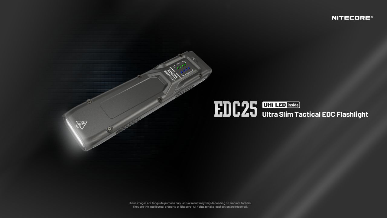 Nitecore EDC25 Kompakt 3000 Lumen USB-C Ficklampa Mångsidig Utomhus Hög Lumen EDC Ficklampa