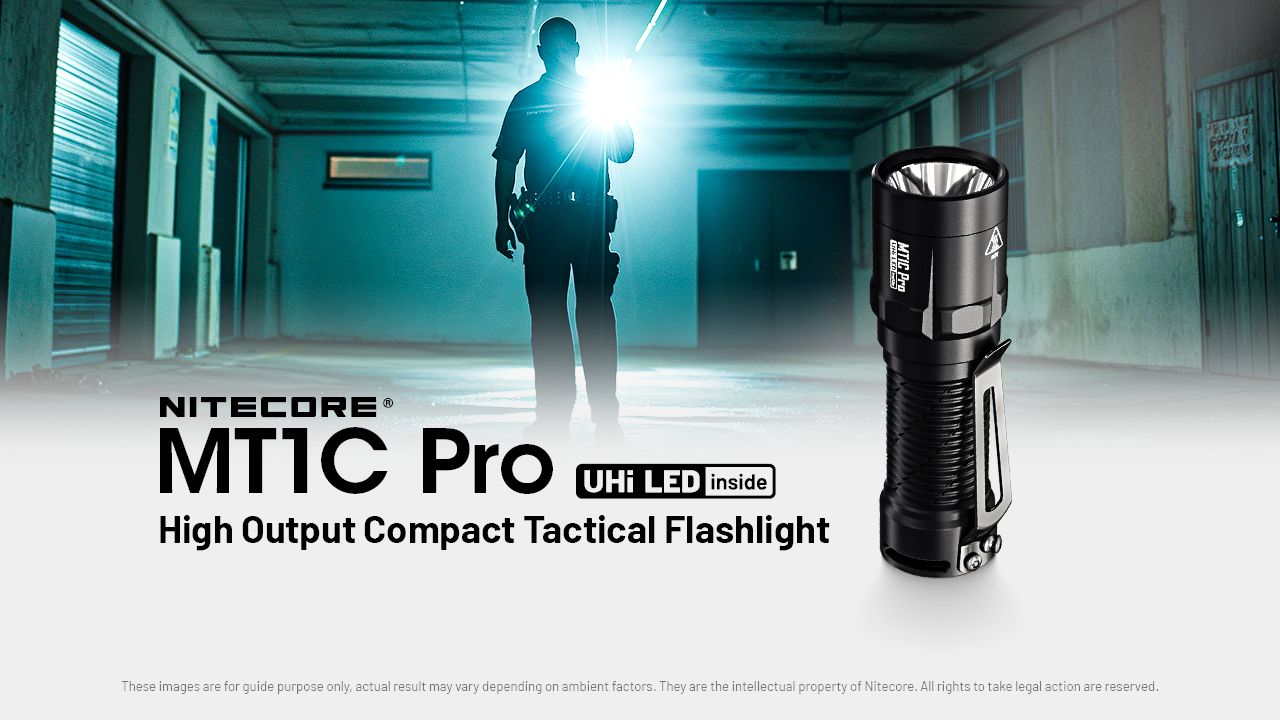 Nitecore MT1C Pro EDC-ficklampa 1000 lumen Kompakt hållbar vandrings- och nödficklampa 360 m räckvidd