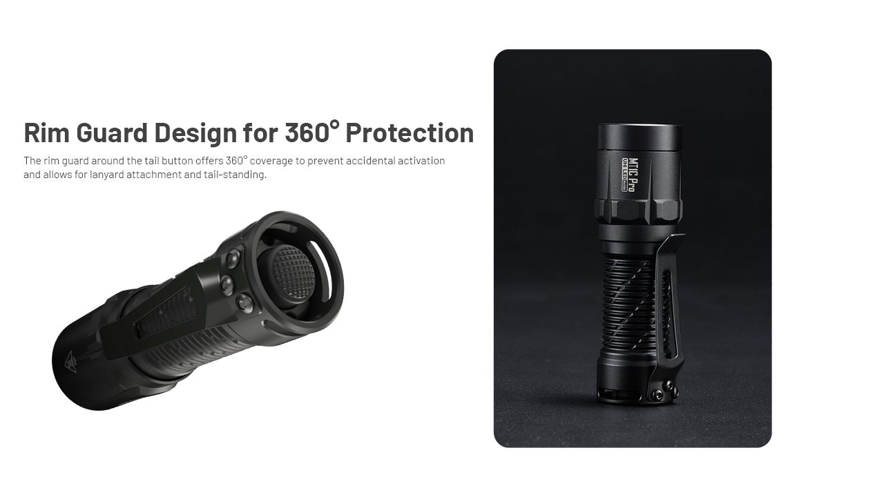 Nitecore MT1C Pro EDC-ficklampa 1000 lumen Kompakt hållbar vandrings- och nödficklampa 360 m räckvidd