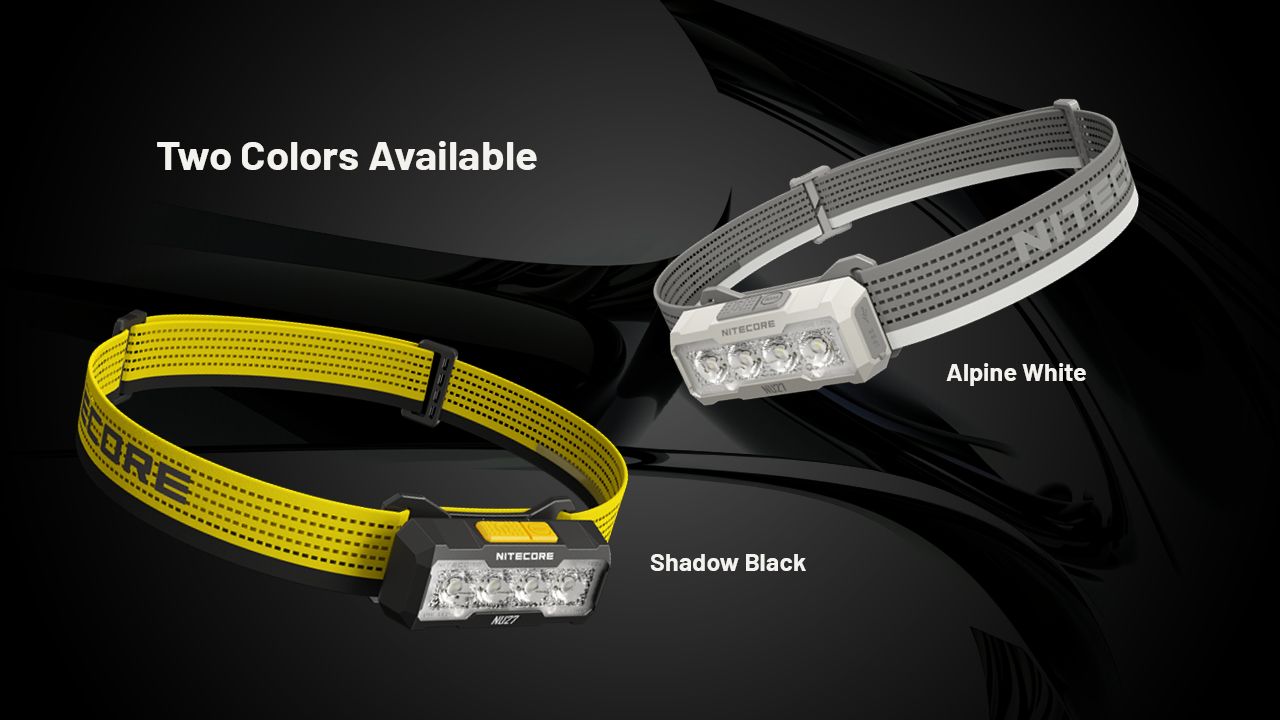 NITECORE NU27 LED Uppladdningsbar Pannlampa 600 Lumen MCT-teknik Camping Vandring Terränglöpning Utomhusutrustning