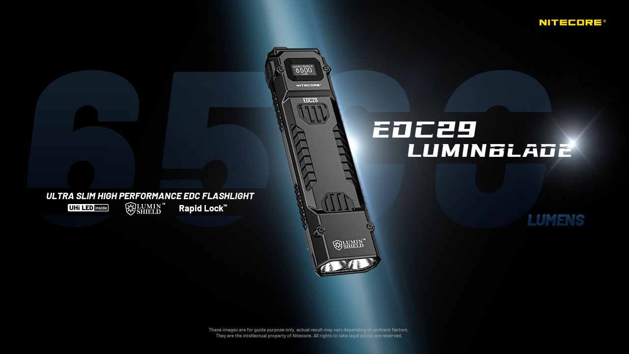 NITECORE EDC29 6500 Lumen USB-C Laddningsbar Ficklampa Lång räckvidd Vardagsbärande Äventyr