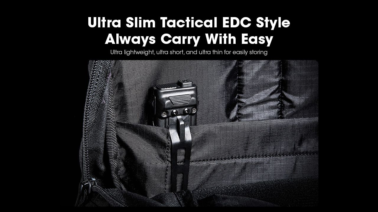 NITECORE EDC23 UHi LED-ficklampa 2500 lumen USB-C uppladdningsbar kompakt hållbar utomhus vardagsbärning