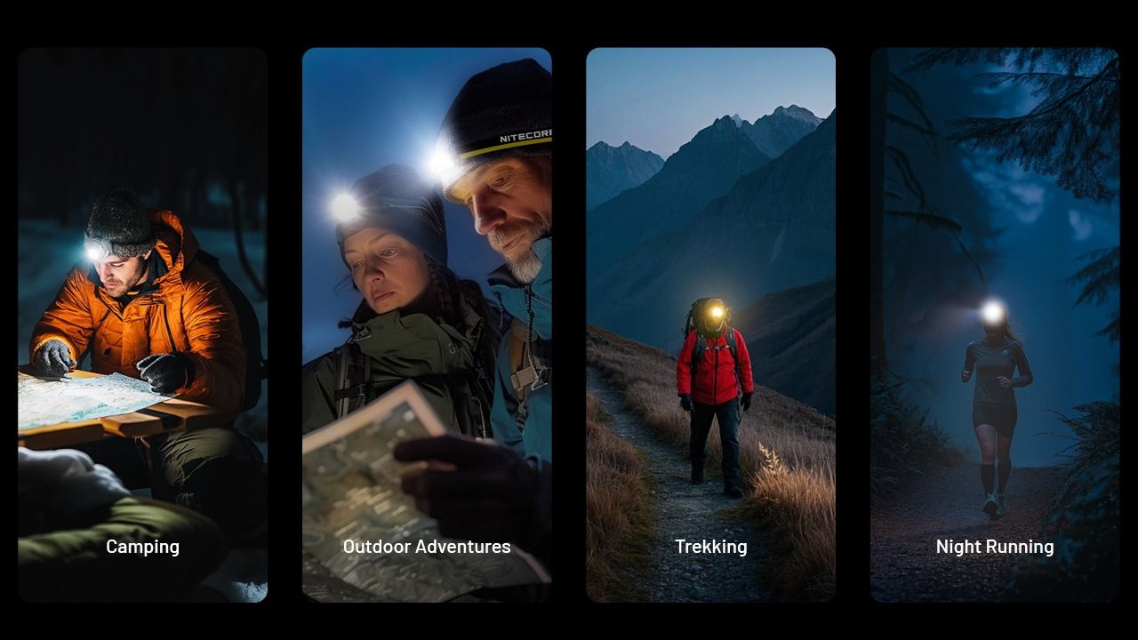 NITECORE NU25 MCT LED Pannlampa 400 Lumen USB-C Laddningsbar Lätt Vandringsutrustning för Friluftsentusiaster