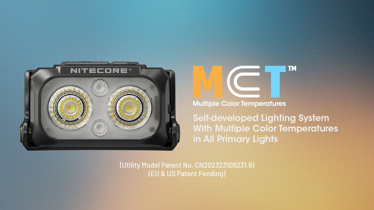 NITECORE NU25 MCT UL 400 Lumen pannlampa lättvikt USB-C laddningsbar för vandring, camping och nödsituationer