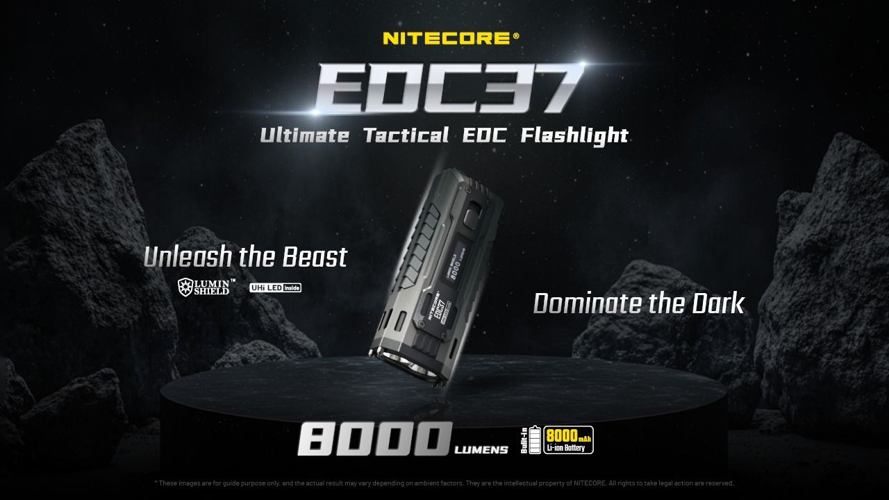 NITECORE EDC37 8000LM USB-C uppladdningsbara ficklampor