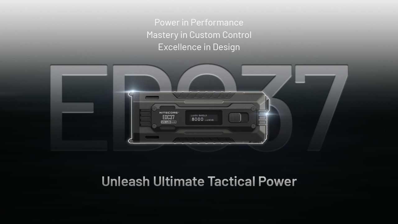 NITECORE EDC37 8000LM USB-C uppladdningsbara ficklampor