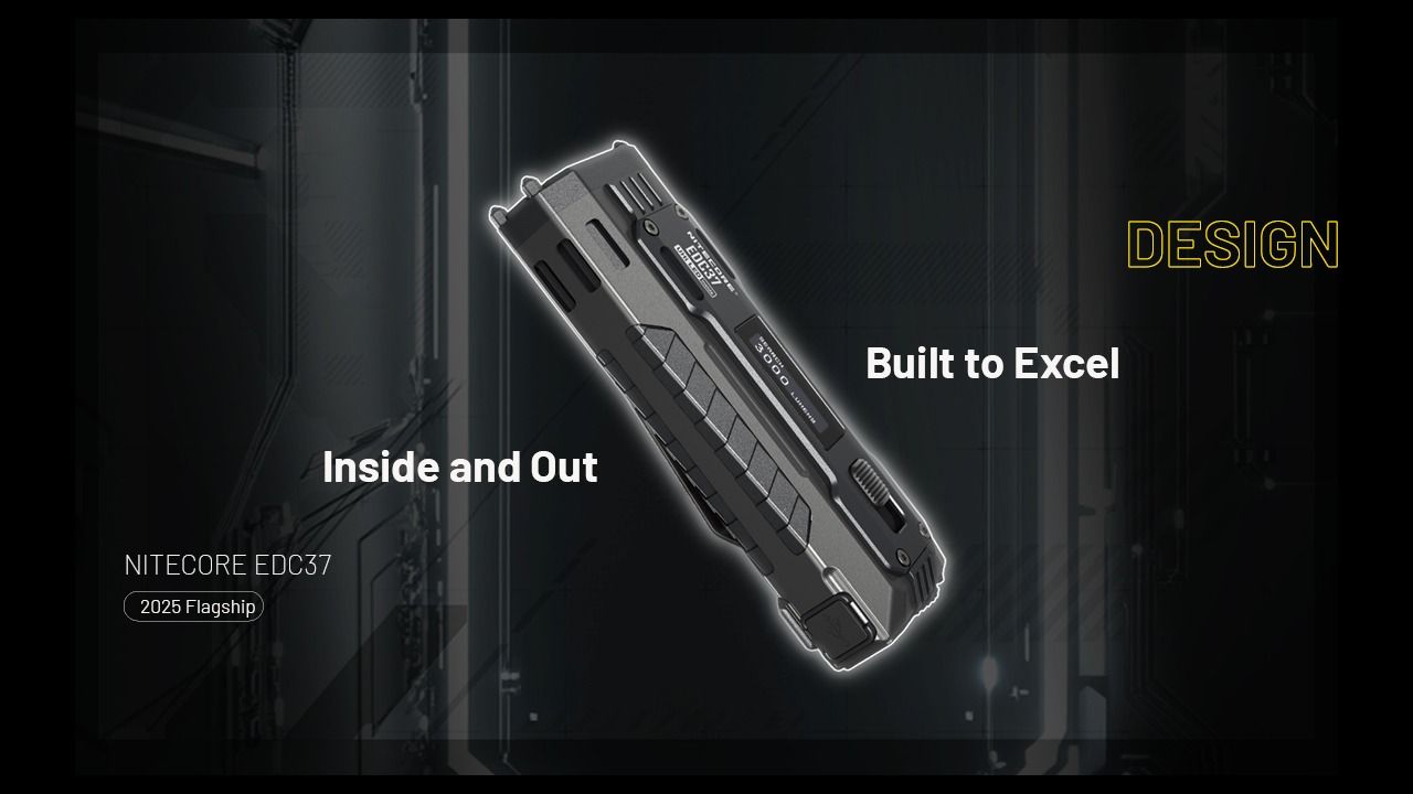 NITECORE EDC37 8000LM USB-C uppladdningsbara ficklampor