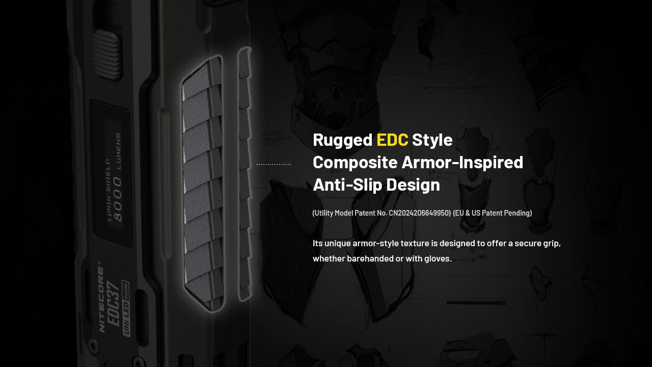 NITECORE EDC37 8000LM USB-C uppladdningsbara ficklampor