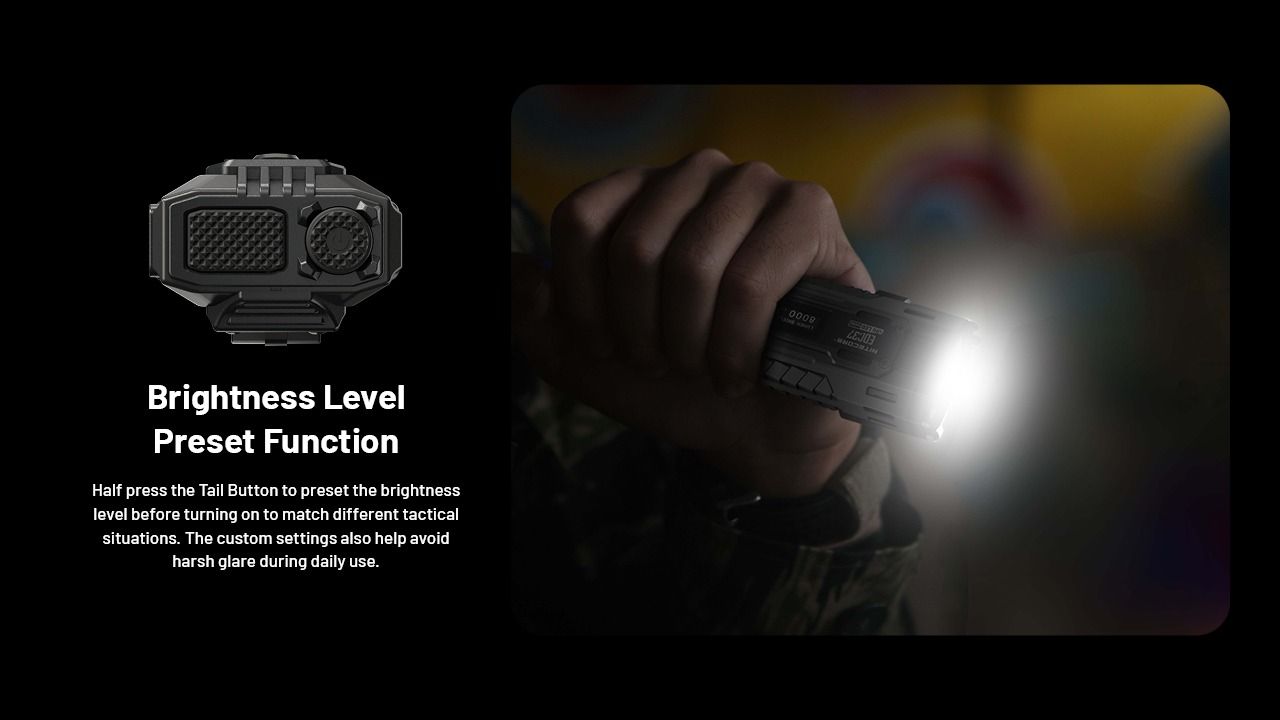 NITECORE EDC37 8000LM USB-C uppladdningsbara ficklampor