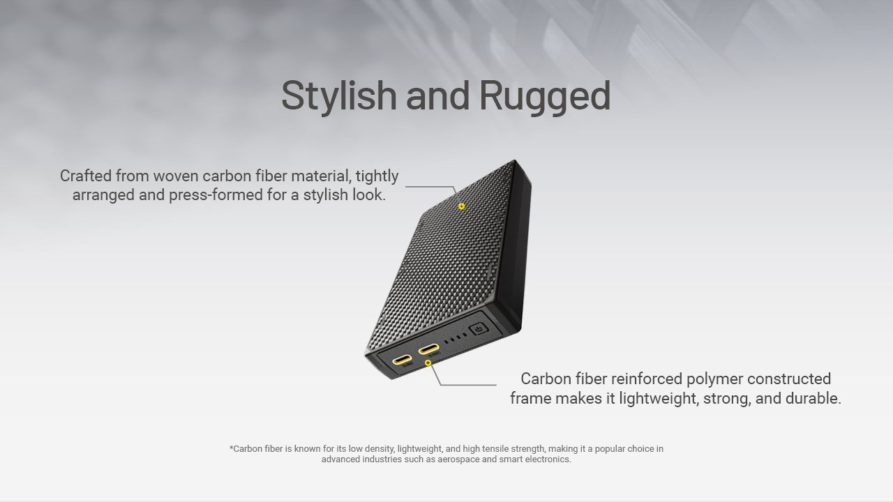 Nitecore NB20000 Gen3 Powerbank Dubbel USB-C-portar 20000mAh Snabbladdning Lättvikt Resekamrat