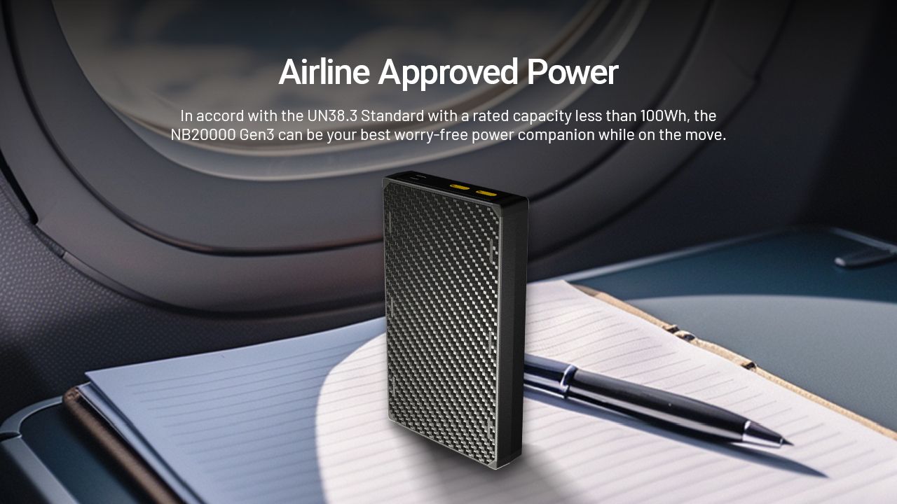 Nitecore NB20000 Gen3 Powerbank Dubbel USB-C-portar 20000mAh Snabbladdning Lättvikt Resekamrat