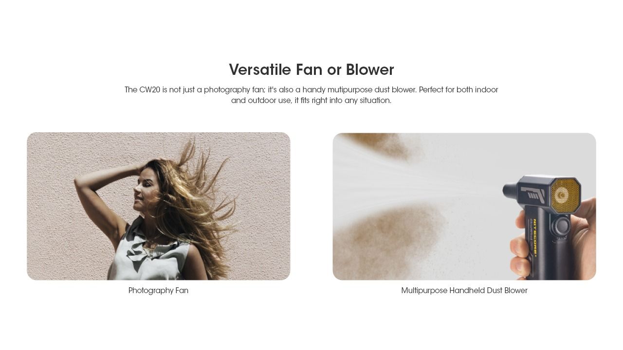 Outdoor Camping Fan, Pocket Photography Air Blower