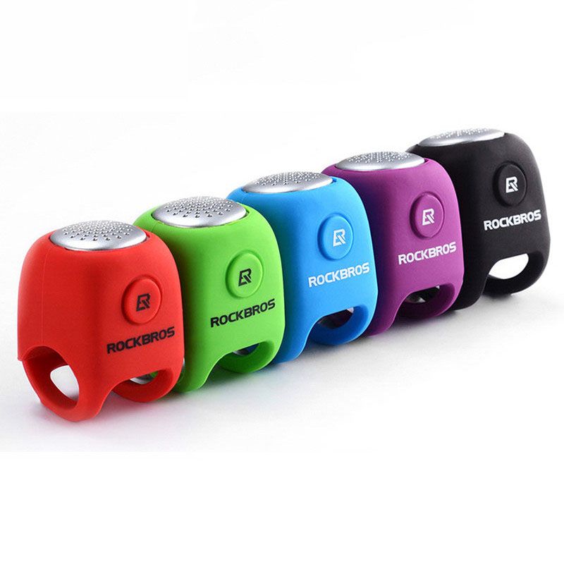 ROCKBROS Elektrisk cykelklocka med 90 dB horn, regnbeständig design, tillbehör för MTB-styre för säker cykling