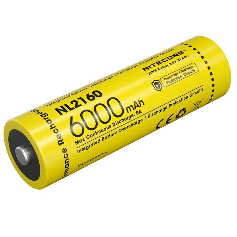 NITECORE NL2160 6000mAh 21700 Li-ion laddningsbart batteri