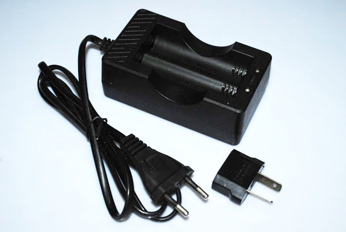 Effektiv OEM-laddare för 2x18650 svart med överladdningsskydd säker internationell användning ULTRAFIRE