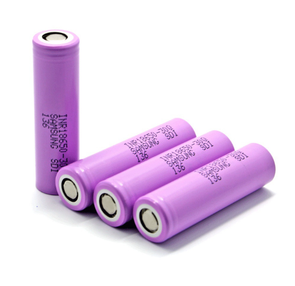 30Q 18650 Uppladdningsbart Litiumjonbatteri 3000mAh 3.7V 4-pack för Ficklampa, Vape, Elverktyg