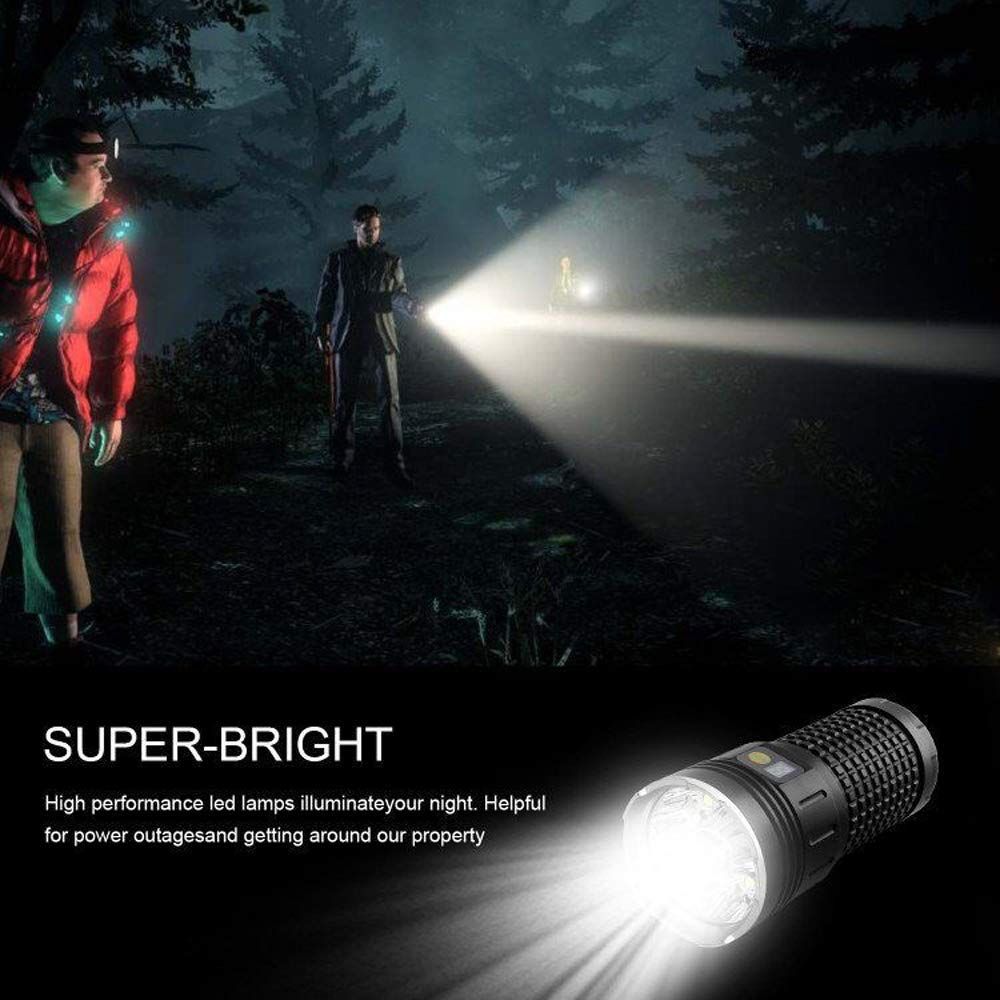 SKY RAY LED-ficklampa 15000 Lumen laddningsbar USB Type-C Perfekt för camping och hemreparationer
