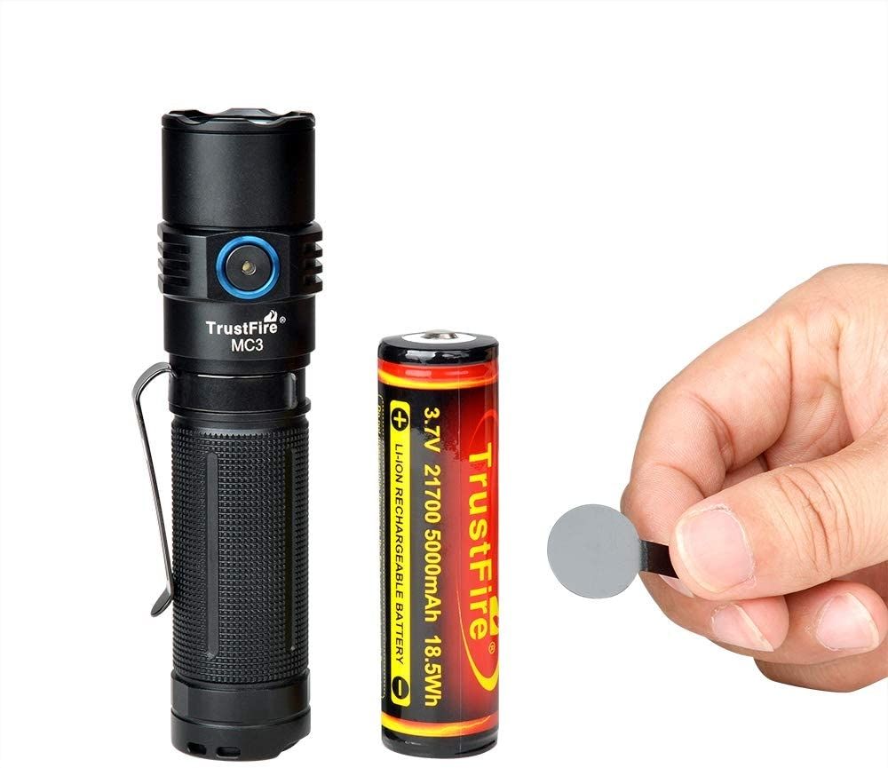 TrustFire MC3 XHP50 LED-ficklampa 2500 lumen USB magnetisk laddning IP68 vattentät kompakt och kraftfullt ljus