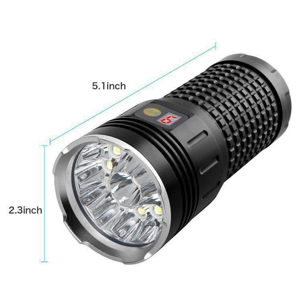 SKY RAY LED-ficklampa 15000 Lumen laddningsbar USB Type-C Perfekt för camping och hemreparationer