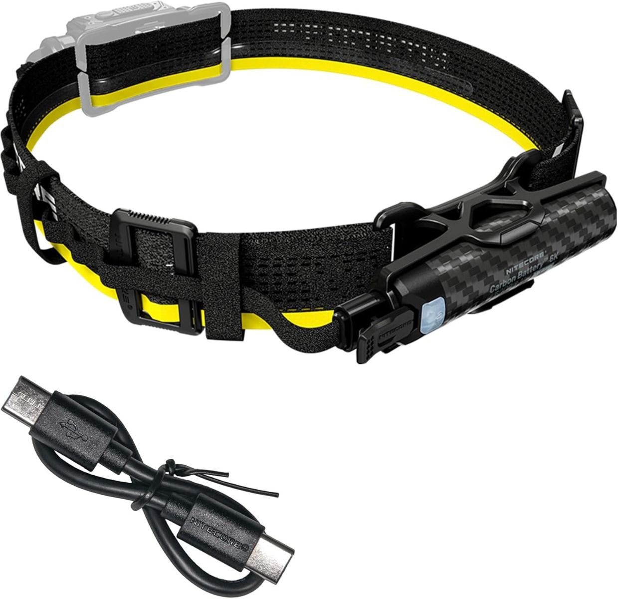 Nitecore Carbon Battery 6K Kit Headlamp Runtime Extender för NU40, NU43, NU45, NU50 och HC65 UHE-pannlampor