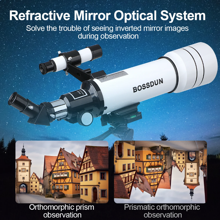 Upptäck universums under med Bossdun teleskop 333X förstoring för månskådning och barnens astronomiska äventyr