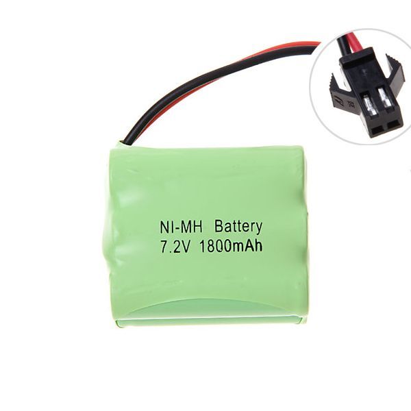 Miljövänligt 7,2V AA 1800 mAh Ni-MH laddningsbart batteripaket med hög kapacitet för leksaksbilar och modellplan