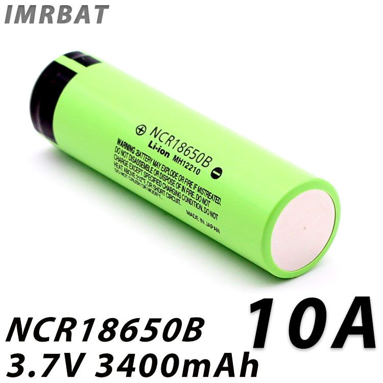 NCR18650B 3400mAh 18650 Li-Ion uppladdningsbart batteri