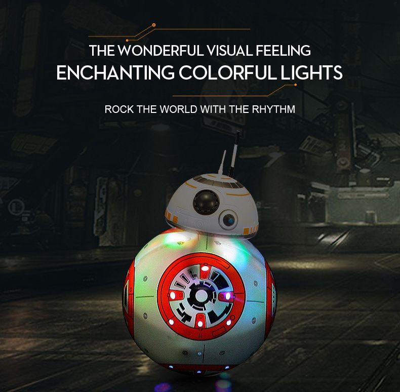 Star Wars BB-8 Fjärrstyrd Robot 20,5cm Intelligent RC-leksak 360° Rotation Rolig för barn och samlarobjekt
