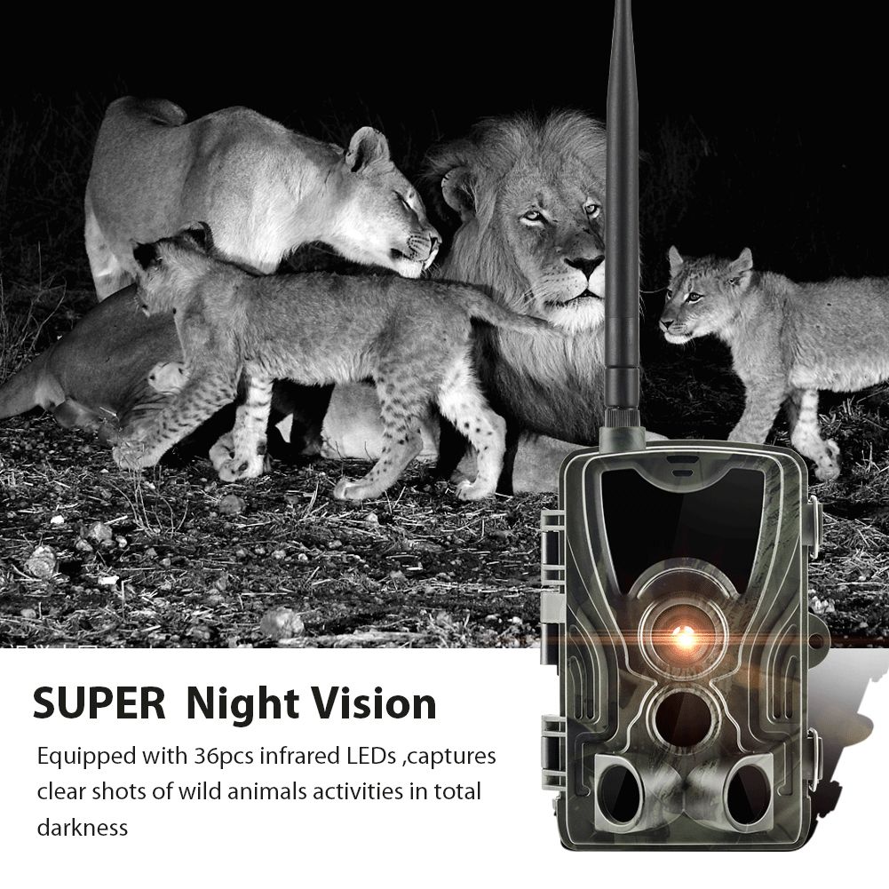 Upptäck HC801M jaktkamera med 20MP och 1080P nattvision för djurobservation mobilanslutning och 42 IR-LEDs