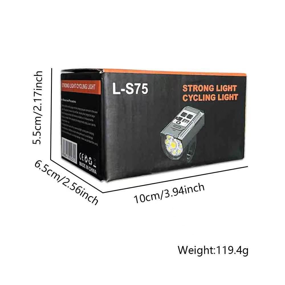Cykellampa fram 9 LED | Uppladdningsbar cykellampa USB-C & Vattentät för din Cykelsäkerhet