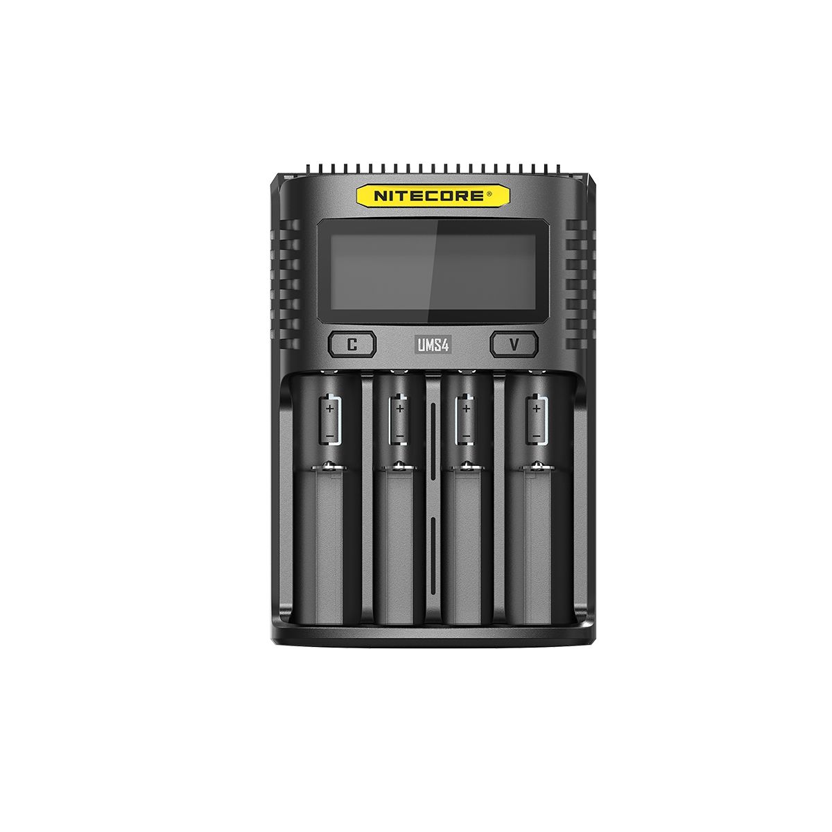 Upptäck Nitecore UMS4 intelligent USB fyrslottladdare 18650-26650 batterier smart laddning kompakt design