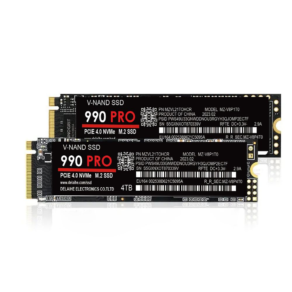 SSD hög hastighet 990 PRO PCIe 4.0 NVMe 4.0 M.2 2280 1TB 2TB 4TB SSD Intern solid state-hårddisk för bärbar dator, PC, PS4