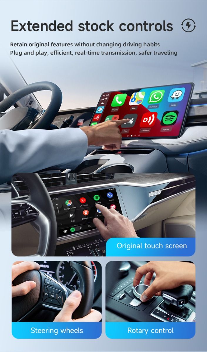 Carlinkit Android 13 TV Box Trådlös CarPlay Sömlös Anslutning 8-kärnig Adapter för Bilunderhållning