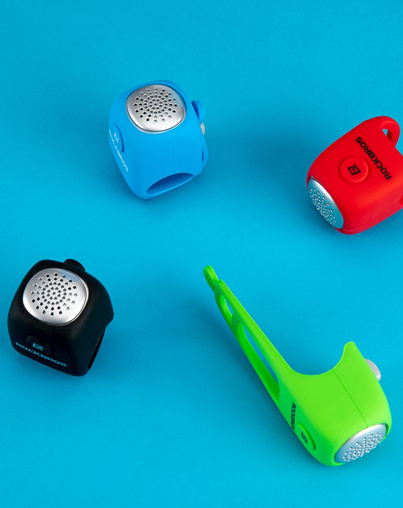 ROCKBROS Elektrisk cykelklocka med 90 dB horn, regnbeständig design, tillbehör för MTB-styre för säker cykling