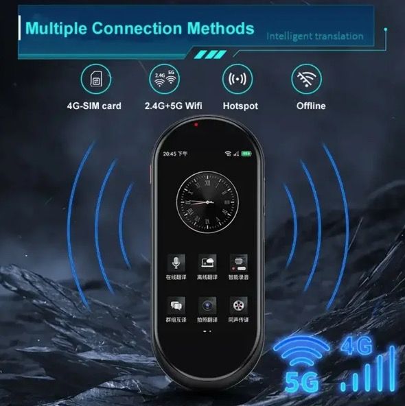 A10 Voice Translator med 4,1-tums HD-skärm och 4G SIM för sömlös global kommunikation och språk inlärning