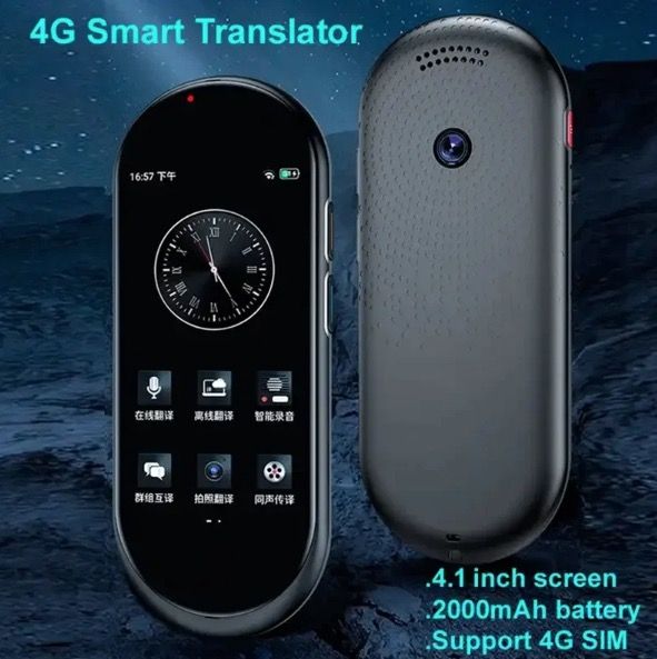 A10 Voice Translator med 4,1-tums HD-skärm och 4G SIM för sömlös global kommunikation och språk inlärning