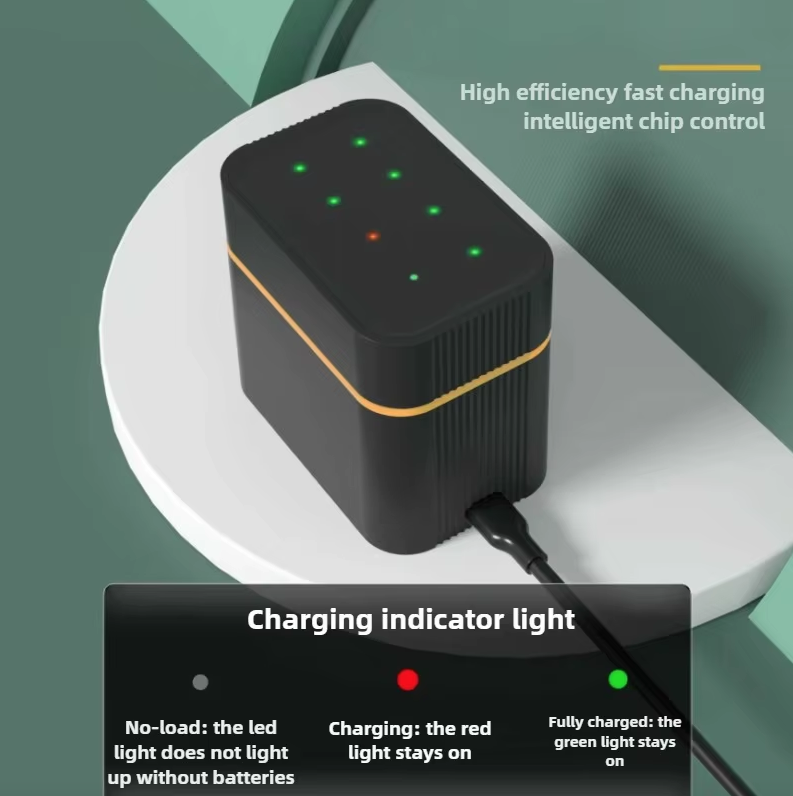 Långvariga Uppsättningsbara AA-batterier Litium med Laddare, 8-pack 1.5V 3000mWh Pilas Recargables för Xbox/Kameror