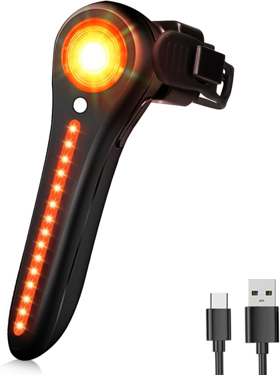 Smart USB-C Cykelbakljus: Super LED baklampa, vattentät & laddbar för säker cykling!