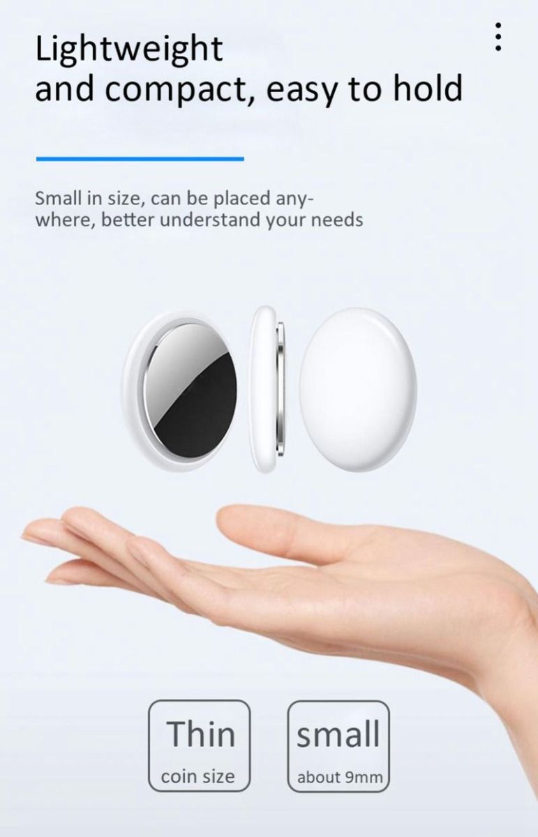 Mini GPS-tracker Bluetooth 4.0 Smart Locator – lättviktig anti-borttappningsenhet för nycklar, husdjur, barn med realtidsplacering