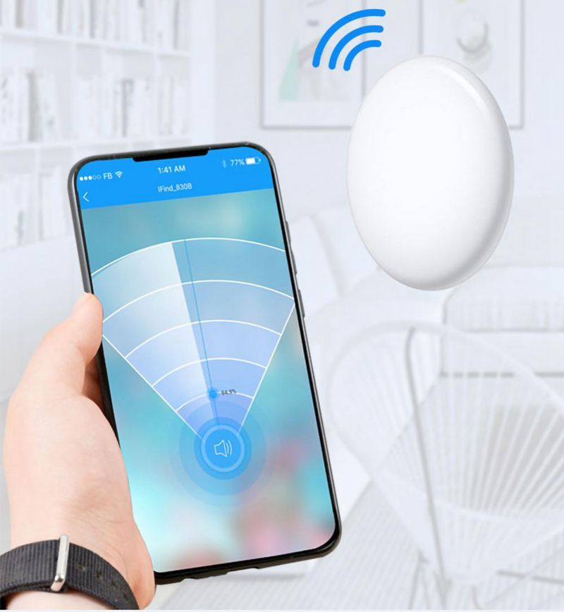 Mini GPS-tracker Bluetooth 4.0 Smart Locator – lättviktig anti-borttappningsenhet för nycklar, husdjur, barn med realtidsplacering