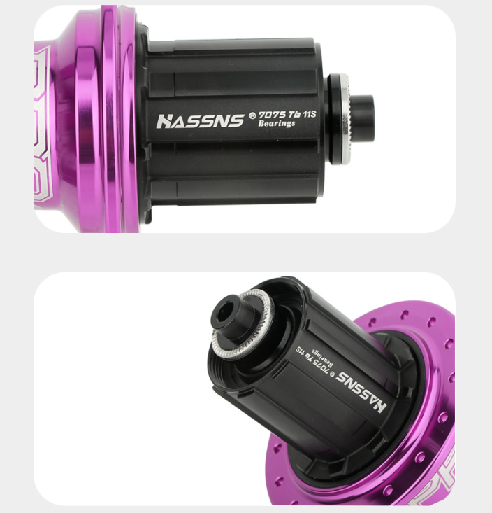 HASSNS PRO7 MTB Nav 32 hål Lager Mountainbike Snabbkopplingsnav 32h Noisy Cube Cykelbussningar