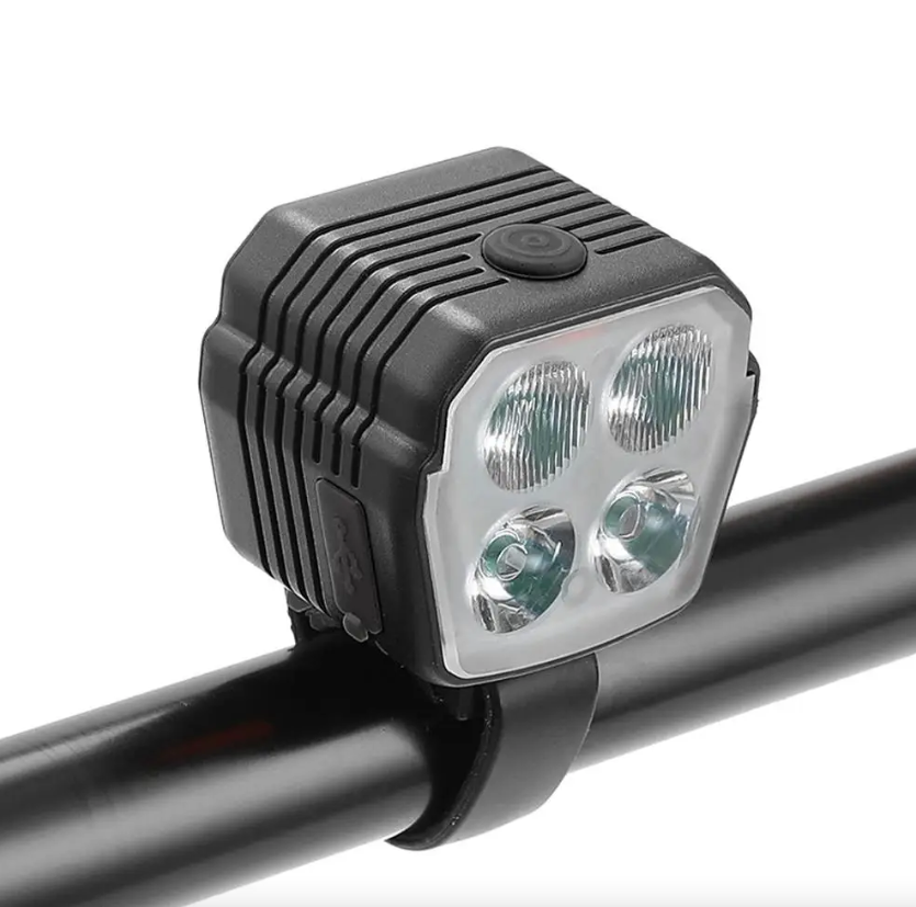 Cykelstrålkastare Horn 2-i-1 mtb Cykel När- och Fjärrljus 2/4 Lampa Pärltrådsstyrning Ringklocka Horn Cykeltillbehör