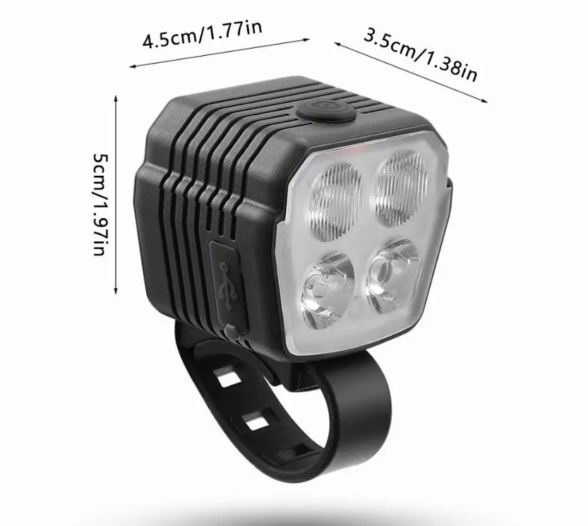 Cykelstrålkastare Horn 2-i-1 mtb Cykel När- och Fjärrljus 2/4 Lampa Pärltrådsstyrning Ringklocka Horn Cykeltillbehör