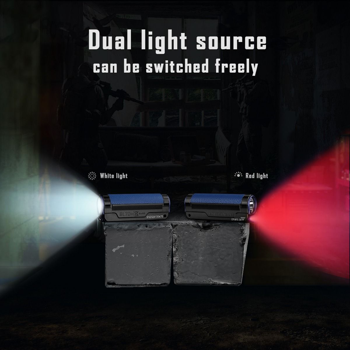 IMALENT BL70 6000 lumen Type-C uppladdningsbar LED EDC-ficklampa